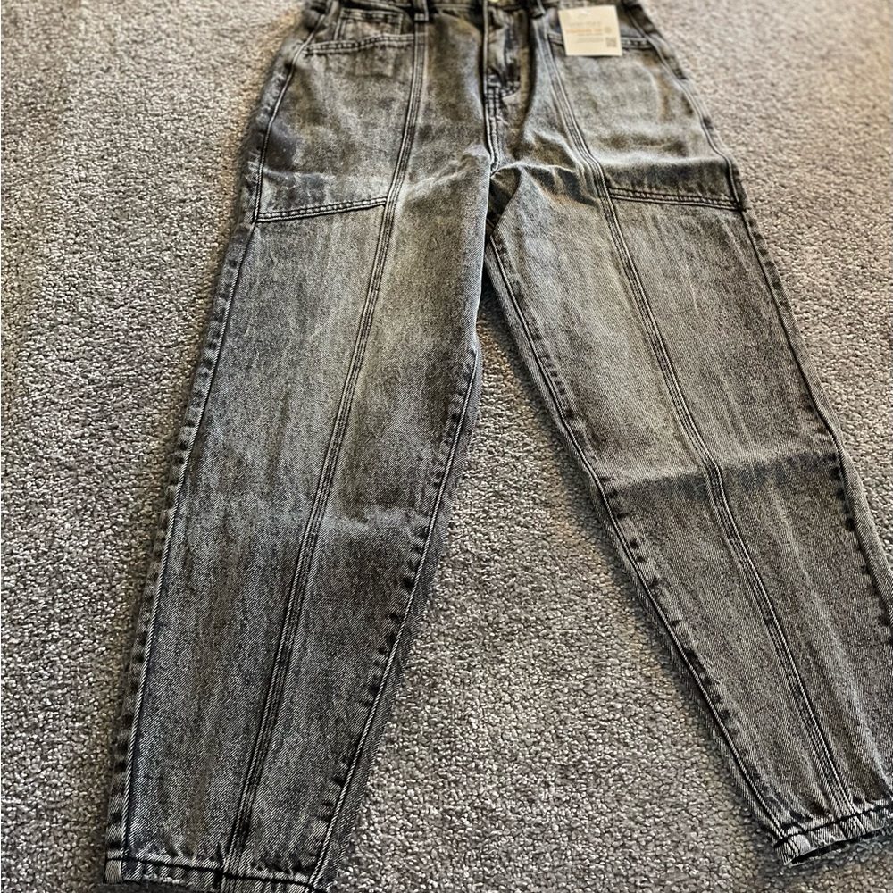 PTCL‎ Gray Ankle Cropped Jeans with Vintage Look